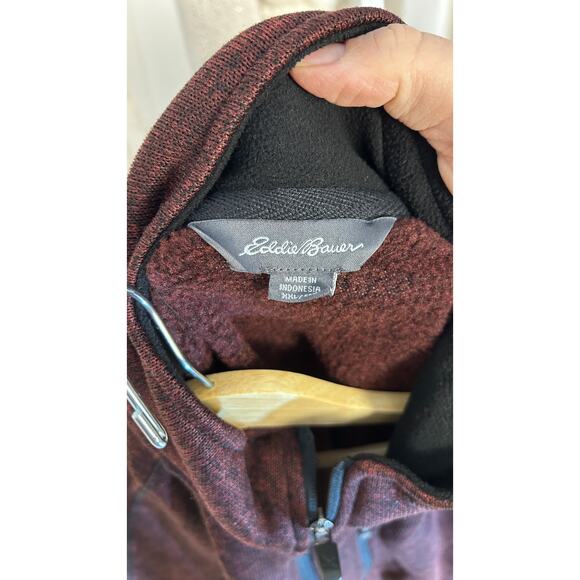 Copied - Eddie Bauer Men's Size 2XL Maroon Half Zip Pullover Sweater #0055 - Picture 4 of 6